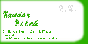 nandor mileh business card